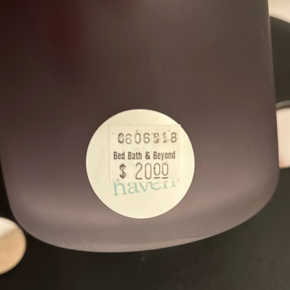 NWT Pumice/frosted glass jar with wooden lid by haven, dark grey/black - Picture 10 of 11